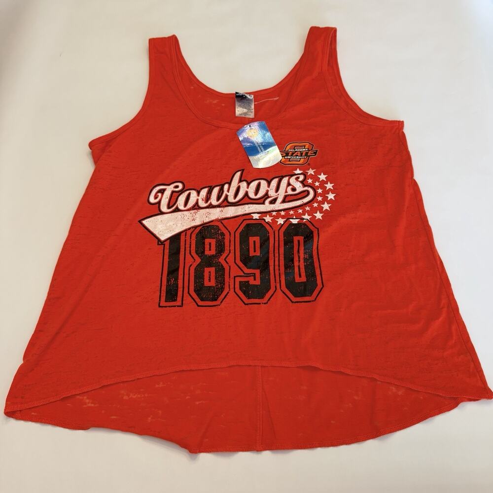 Oklahoma State Womens Shirt Orange Tank OSU Cowboys Creative Apparel 2XL (A0135)